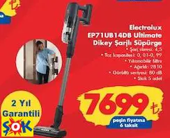 ELECTROLUX EP71UB14DB ULTİMATE DİKEY ŞARJLI SÜPÜRGE